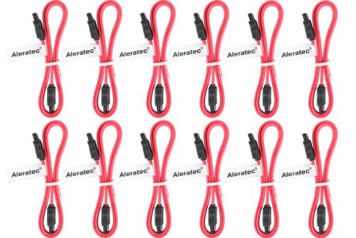 Aleratec SATA Data Cable, 20in - 12 Pack
