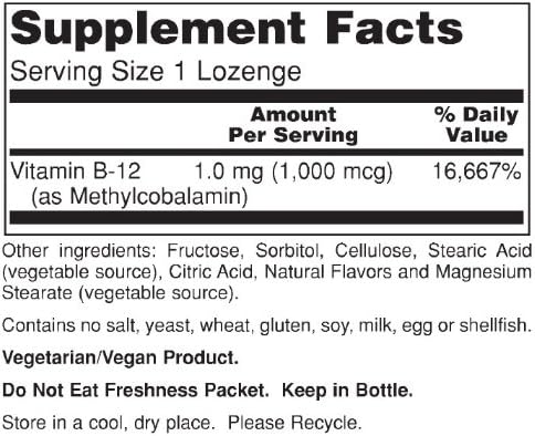 Lyrus Labs - Methyl B-12 1,000 MCG - 100 Lozenges - Made in the U.S.A.