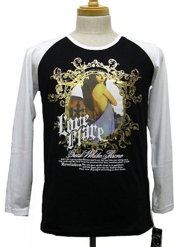 お兄系ロンT☆LOVE PLACE☆ラグラン長袖Tシャツ【Lサイズ】