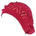 Knit Sequins Light Beret Tam Slouch Hat Dance Cap Violet Pink