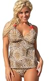 UjENA Leopard Tankini Plus Swimsuit