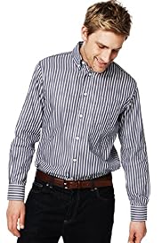 Blue Harbour Pure Cotton Striped Shirt