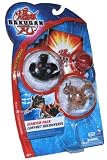 Bakugan Battle Brawlers New Vestroia Bakuglow Series Starter Pack Set with Darkus Black Alpha Percival (520G), Subterra Brown Neo Dragonoid Volta, Mystery Red Pyrus Bakugan, 3 Ability Cards and 3 Metal Gate Cards