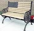 Oakland Living 6011AB Proud American Bench with an Antique Bronze Finish