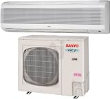 Sanyo 26KS72R 25,200 BTU Single Zone Wall-Mounted Cool Only Ductless Split System with DC Inverter, Microprocessor Controls and Wireless Remote Control (KHS2672R Indoor/ C2672R Outdoor)