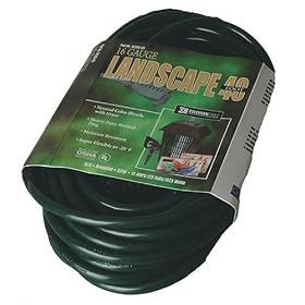 Coleman Cable 16 3 40-Foot Vinyl Landscape Outdoor Extension Cord, Green #02356-05 by Coleman Cable