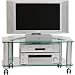 Optimum LCD8002 Fusion Slimline LCD TV Stand - Clear Glass