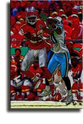 Completely Handpainted American Football Sport Painting, Custom Order FL4575, Oil on Canvas, with Option to Paint Jerry, Brett & Co. from Any Other Favorite Photograph or Picture, Unframed, Size 12