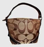 Authentic Coach Carly Signature Top Handle Handbag 42780 Khaki/mahogany