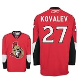 KOVALEV #27 Ottawa Senators RBK Premier NHL Hockey Jersey by Reebok (NHLPA Certified Custom Sewn Authentic Twill)