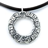 Peace Lies Within Necklace - Sterling Silver and Leather
