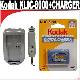 Click here to buy Kodak Li-Ion Rechargeable Digital Camera Battery KLIC-8000 , Compatible With The Following... by Kodak.