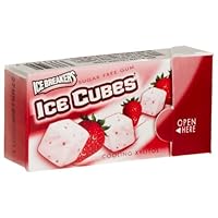 Ice Breakers Ice Cubes Strawberry Smoothie Sugar Free Gum, 10-Piece Boxes (Pack of 16)