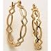 Monet Diamond & Oval Design Hoop Earrings