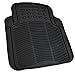 Custom Auto Crews - Heavy Duty 4pc Front & Rear Rubber Mats - All Weather Protection - Universal Car Truck SUV - Black