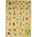 ABC French Alphabet Cue Cards Cavallini Papers Gift Wrap or Decoupage, 20 by 28 inches