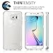Galaxy S6 Edge Case, PLESON® [Tou] Samsung Galaxy S6 Edge Case Cover, Crystal Clear/ Ultra-Thin/ Lightweight/ NO Bulkiness Shock-Absorption Clear Back Panel+Soft Bumper Case for Galaxy S6 Edge (2015)