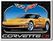 Corvette C6 Tin Sign 16"W x 12.5"H