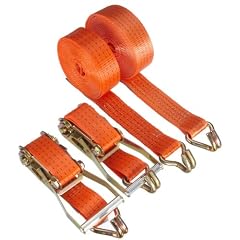 Braun 2000-2-800+4030/VE2 Spanngurt 4000 daN, zweiteilig, Farbe orange, 8 m L�nge, 50 mm Bandbreite, mit Ratsche und Spitzhaken