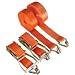 Braun 2000-2-800+4030/VE2 Spanngurt 4000 daN, zweiteilig, Farbe orange, 8 m L�nge, 50 mm Bandbreite, mit Ratsche und Spitzhaken