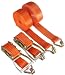 Braun 2000-2-800+4030/VE2 Spanngurt 4000 daN, zweiteilig, Farbe orange, 8 m Länge, 50 mm Bandbreite, mit Ratsche und Spitzhaken