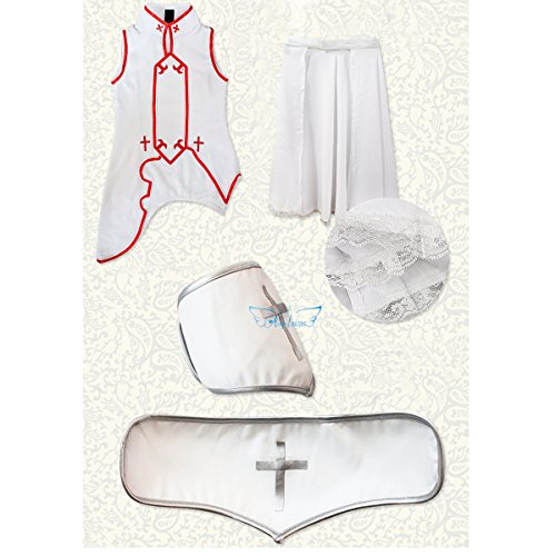 Angelaicos-Womens-Stage-Show-Cosplay-Costume-Dress-White-Red