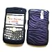 BlackBerry Curve 8350i (Sprint / Nextel) Snap On Protector Hard Case "Black & Purple Zebra" Design