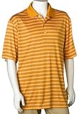 Greg Norman Men's Performance Interlock Stripe, Clementine (Size - L)