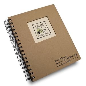 Recipes, A Cooking Journal - Kraft Hard Cover (prompts on every page, recycled paper, read more)