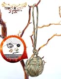 (Multi Camo) Type-III 7 Strand 550 Paracord Monkey Fist w/ Wilderness Survival Kit Core