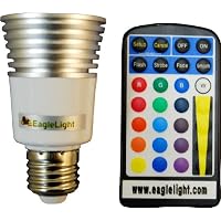 Color Changing LED Light Bulb and Remote (60 Degree)