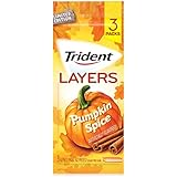 Trident Layers Seasonal Pumpkin Spice Gum, 3 Ounce