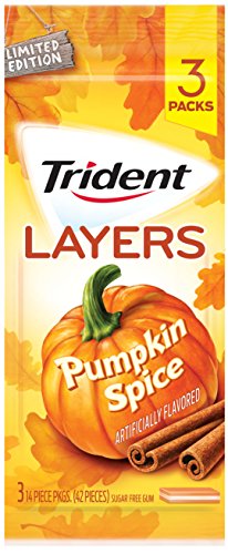 Trident Layers Sugar Free Gum (Pumpkin Spice, 14-Piece, 3-Pack)