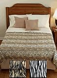 Animal Print Fleece Blanket - Full/Queen, Color Leopard