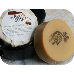 Cherry Cedarwood Beer Soap- Made with Sam Adams Cherry Wheat Beer