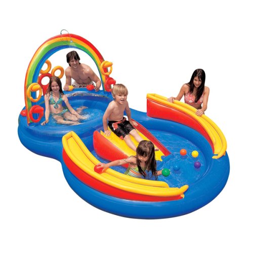 Intex  117-by-76-by-53-Inch Rainbow Ring Pool Play Center