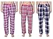 Women's 100% Cotton Plaid Long Lounge Pants Pajama Pants Available In Plus Size