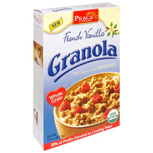 Peace Cereal French Vanilla Granola, 17-Ounce Boxes (Pack of 6) by Golden Granolas