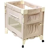 Review Arm's Reach Concepts  / Arm's Reach White Dot on Tan Mini Co-Sleeper