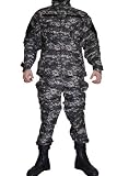 米海軍タイプ ピクセルグレー デジタルグレー  レプリカ BDU 迷彩服 戦闘服 ジャケット&パンツ 上下セット (XL)