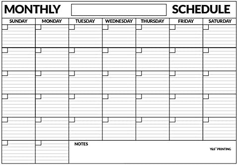 2 Pack - High Quality Jumbo Dry Erase Calendar Laminated Wall Organizer (3 Ft. X 4 Ft.) Includes Expo® Marker and Scotch® Mounting Tape