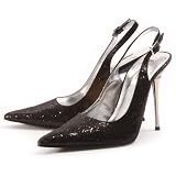 Highest Heel Women's TALANT, 4" Stiletto Heel Sling Back W/ Metal Heel, Half size available