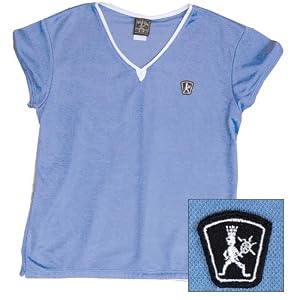 Buy Ladies Balle de Match Chevron V-Neck Top-Blue