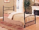 3'0 single metal bed in black
