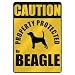 beagle2 - CAUTION PROPERTY PROTECTED BY BEAGLE PARKING SIGN DOG