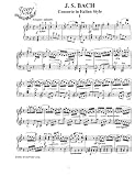 Bach J.S. Concerto in Italian Style (Italian Concerto): Instantly download and print sheet music