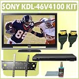 Sony Bravia V-Series KDL-46V4100 46-inch 1080P LCD HDTV + Sony DVD Player w/ Wall Mount Accessory Kit