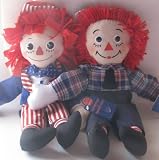 Raggedy Ann and Raggedy Andy Plush 12" Salute to Liberty
