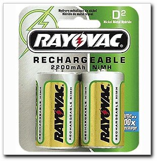 Rayovac NM713-2 Rechargeable NiMH D Batteries (Two-pack)