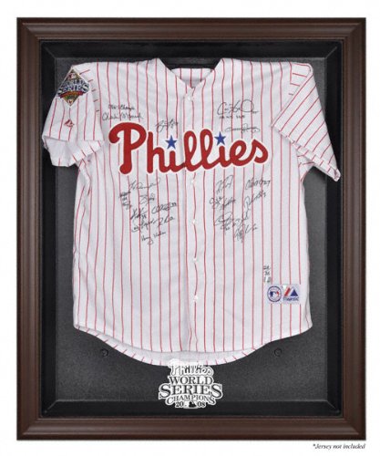 Brown Philadelphia Phillies - 2008 World Series - Framed Logo Jersey Display Case